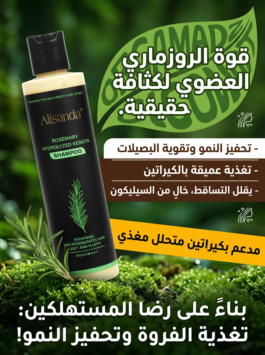 – شامبو أليساندا (Alisanda) بالروزماري والكيراتين