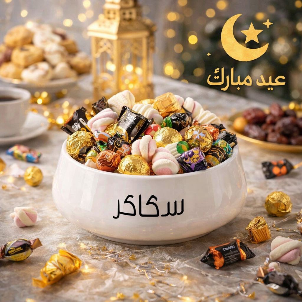 وعاء السكاكر والحلويات الملكي – تشكيلة عيد الفطر
