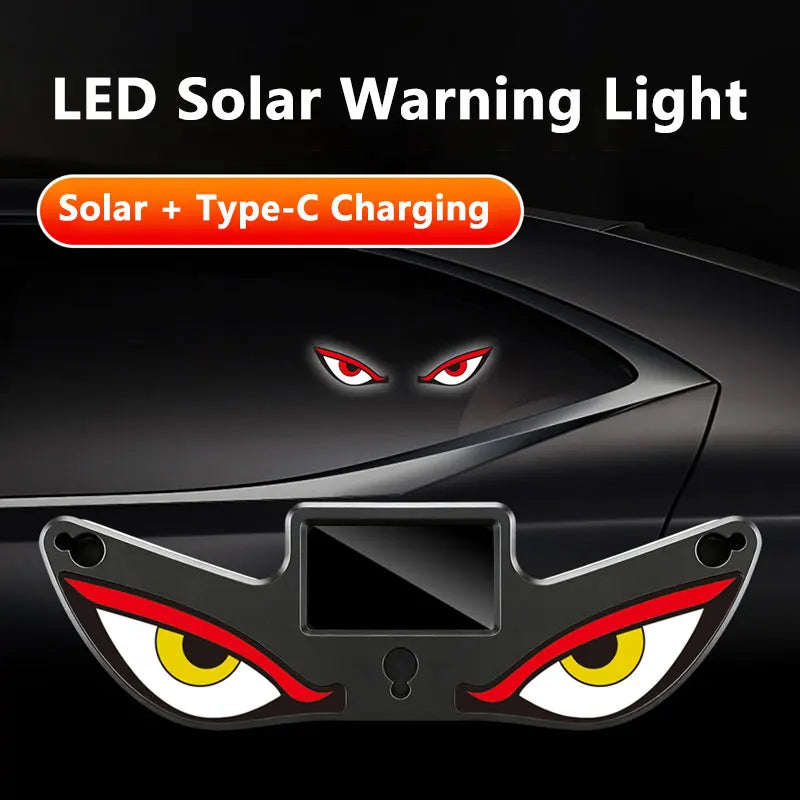 Solar Powered Car Neon Light Wireless Cool DEMON EYE Led Ambient Light Suction Cup USB Rechargeable Atmosphere Breathing Lamp ﻿ Reference 2