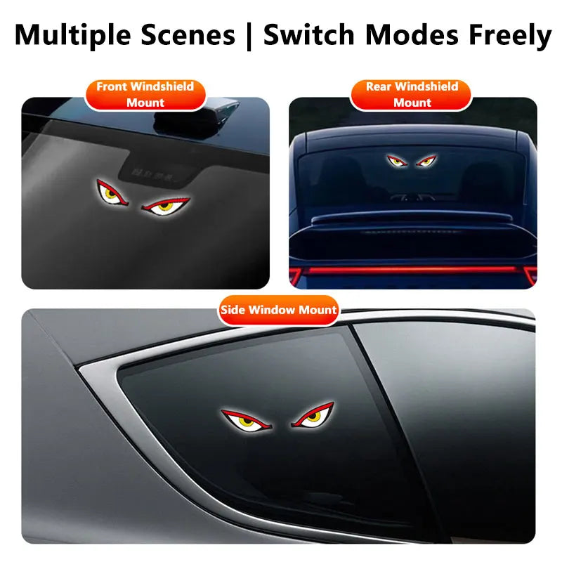 Solar Powered Car Neon Light Wireless Cool DEMON EYE Led Ambient Light Suction Cup USB Rechargeable Atmosphere Breathing Lamp ﻿ Reference 4